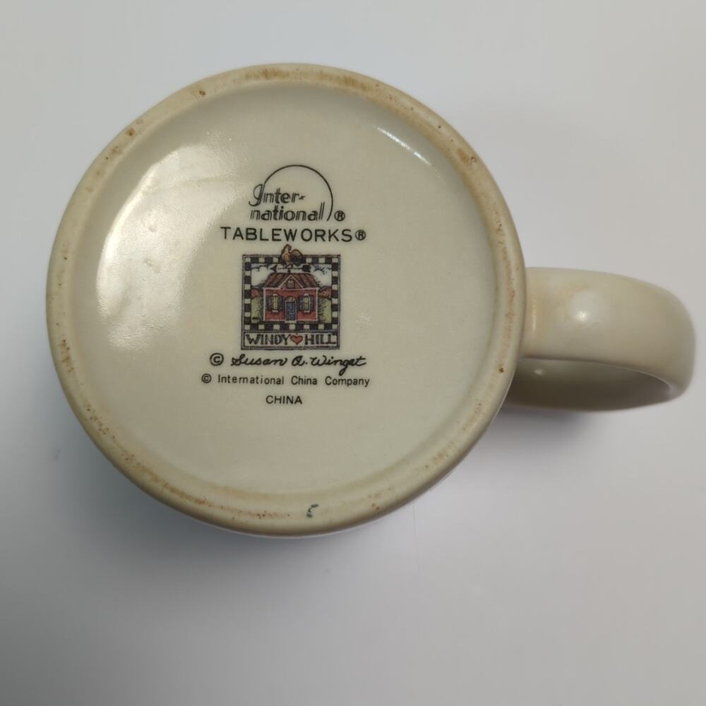 Vintage 1990s Windy Hill Rooster Weathervane Country Mug - Susan A Winget - Picture 7 of 8